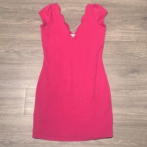 Pink body con mini dress